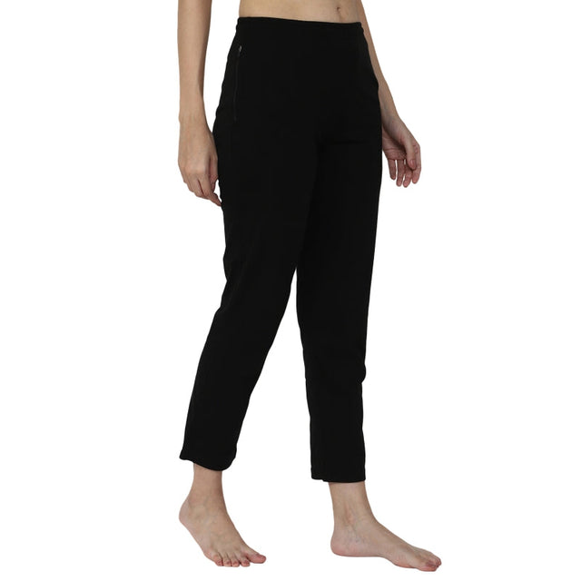 Women 100% Cotton Track Pant with Side Pockets and Solid Sports Jogger Styling for Workout, Gym and Active Wear