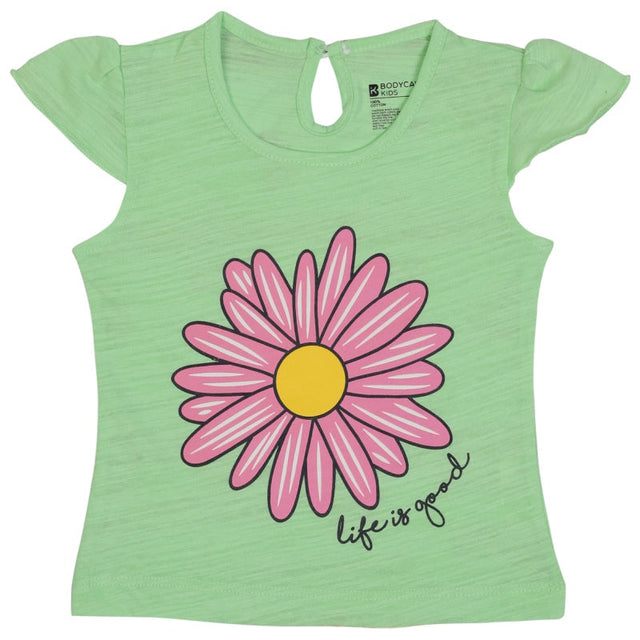 Baby Girls T-Shirt Round Neck Half Sleeves - Bodycare