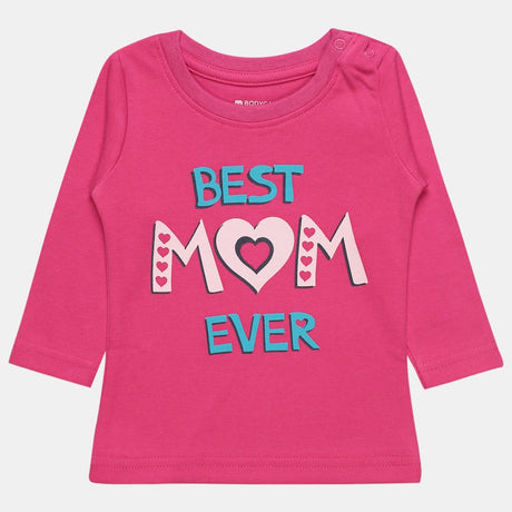 Baby Girls T-Shirt Round Neck Full Sleeves