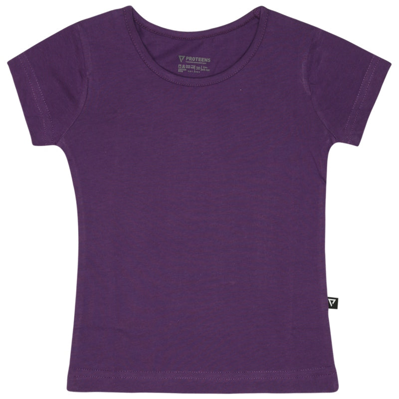 Bodycare Girls Cotton Round Neck Half Sleeves Tshirt Pack Of 2