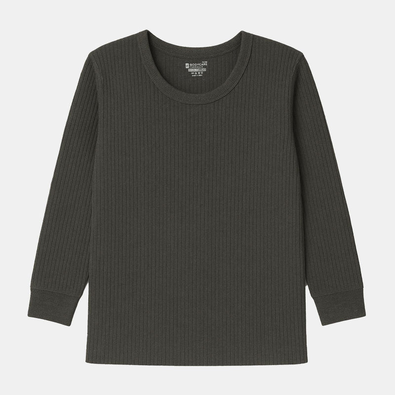 Quilt Antibacterial Unisex Thermal Tops Round Neck Full Sleeves Pack Of 2