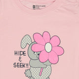 Bodycare Girls Cotton Round Neck Half Sleeves Tshirt Pack Of 2