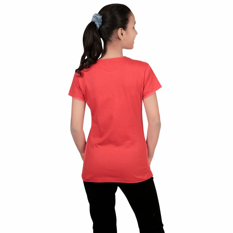 Girls Cotton T-Shirt Round Neck Half Sleeves Pack of 1 - Bodycare