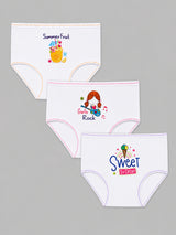 Girls Innerwear Panty with Top Elastic for Everyday Comfort, Easy Fit and Wardrobe Essentials - Pack of 3