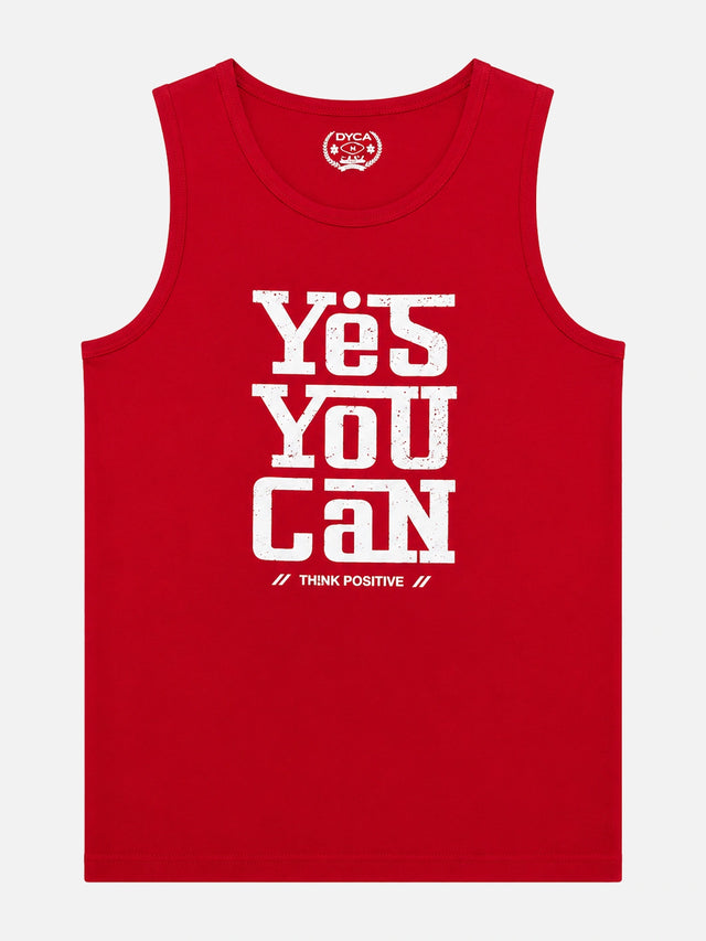 Men Cotton Printed Sleeveless T-Shirt with Round Neck, Tank Top Styling and Regular Fit for Casual Wear Comfort