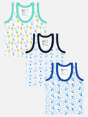 Boys Round Neck Sleeveless Vest Innerwear for Comfortable Daily Wear, Easy Movement and Wardrobe Essentials - Pack of 3