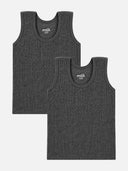 Unisex Round Neck Sleeveless Thermal Top for Warm Innerwear Comfort, Easy Winter Layering and Regular Use - Pack of 2