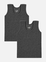 Unisex Round Neck Sleeveless Thermal Top for Warm Innerwear Comfort, Easy Winter Layering and Regular Use - Pack of 2