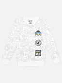 Boys French Terry Printed Sweatshirt with Full Sleeves for Winter Wear, Casual Comfort and Easy Layering - Pack of 1