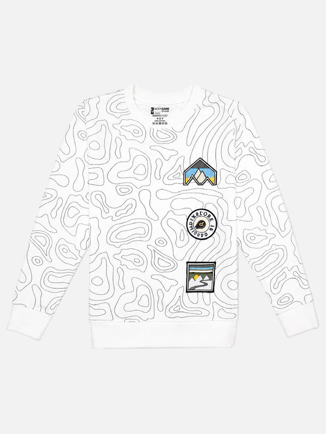 Boys French Terry Printed Sweatshirt with Full Sleeves for Winter Wear, Casual Comfort and Easy Layering - Pack of 1