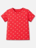 Girls Cotton Printed T-Shirt Round Neck Half Sleeves Casual Wear Top for School, Play and Everyday Outfits