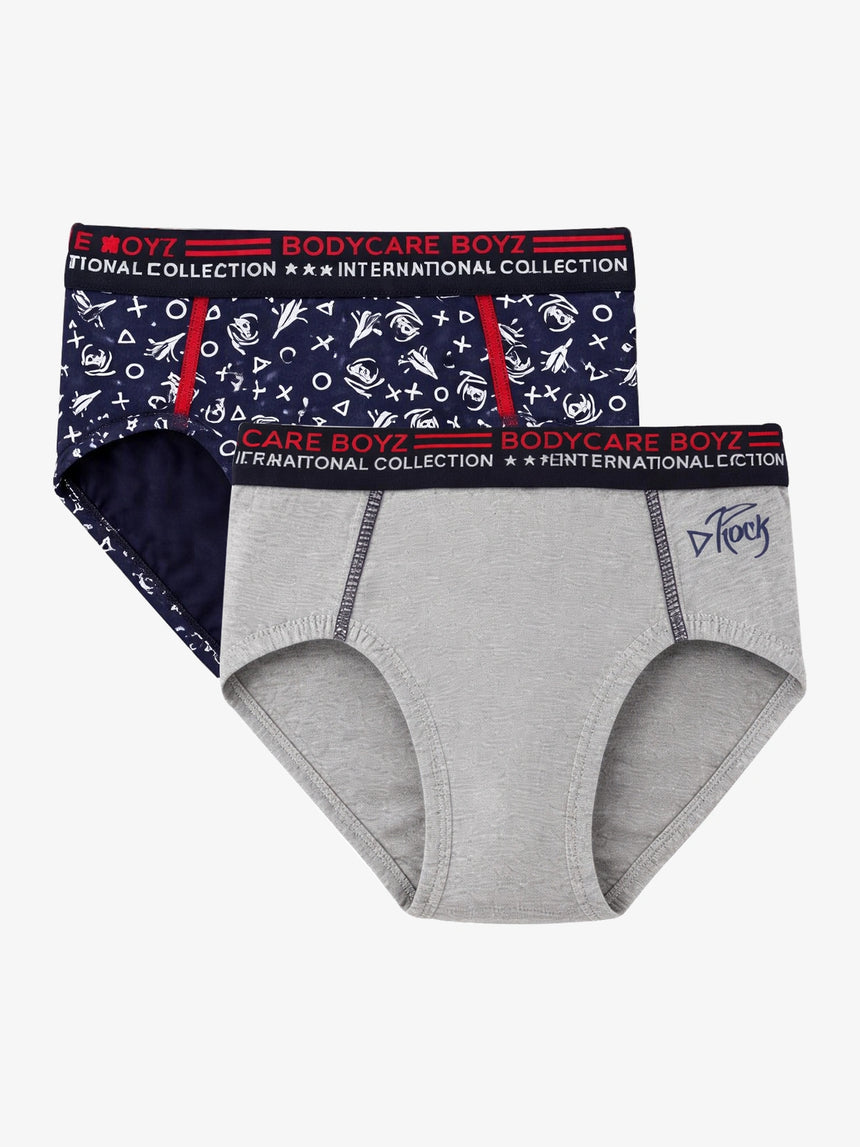 Boys Brief Top Elastic Pack of 2