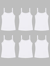 Girls Sleeveless Vest with Dori Neck Design for Comfortable Everyday Innerwear Essentials and Regular Use - Pack of 6