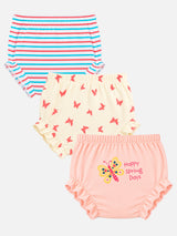 Girls 100% Cotton Panty with Inner Elastic for Everyday Innerwear Comfort and Regular Use Essentials - Pack of 3