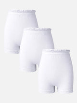 Unisex 100% Cotton Bloomer Attach Elastic Pack of 3