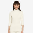 Ayaki Bodycare Women Thermal Top High Neck Full Sleeves Solid - Off White