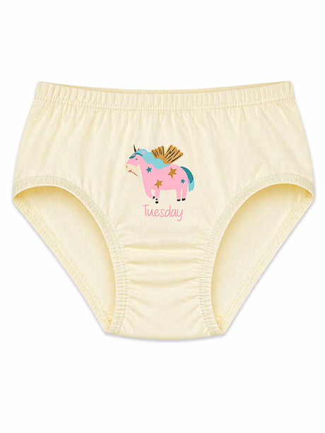 Girls 100% Cotton Panty Inner Elastic Pack of 3