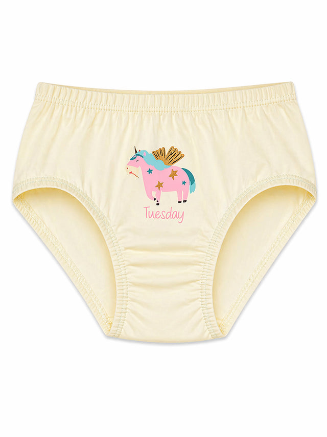 Girls 100% Cotton Panty with Inner Elastic for Everyday Innerwear Comfort and Regular Use - Pack of 3