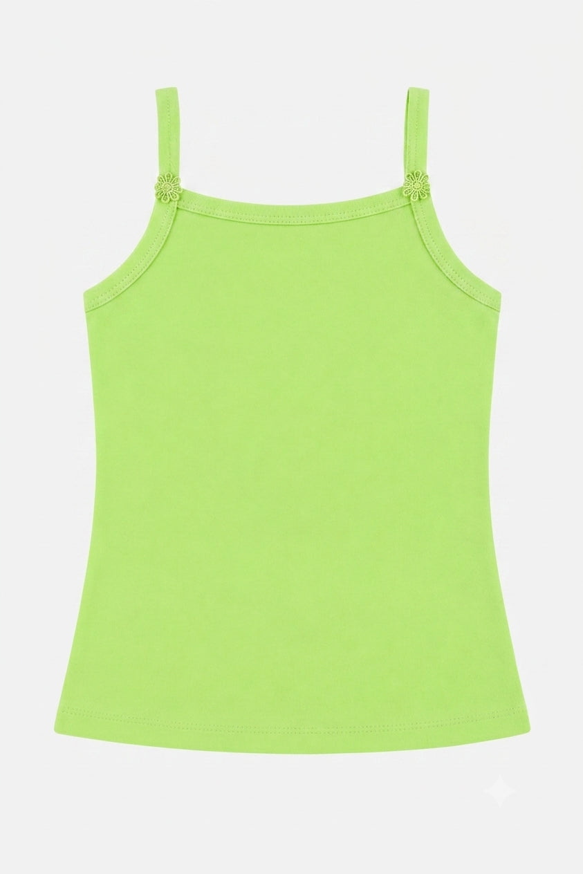Girls Cotton Vest with Dori Neck, Sleeveless Design and Regular Fit for Comfortable Innerwear Essentials - Pack of 6
