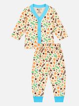 Unisex Printed Vest and Pajami Set for Everyday Comfort, Lounge Wear, Sleepwear Essentials and Regular Use