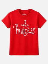 Girls 100% Cotton Printed Round Neck Half Sleeve T-Shirt for Everyday Casual Wear and Regular Comfort
