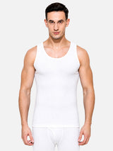 Men Antibacterial Sleeveless Thermal Top with Round Neck and Regular Fit for Winter Base Layering - Pack of 1