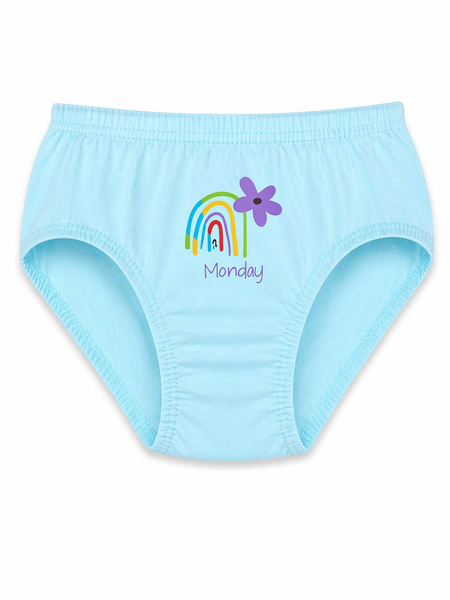 Girls 100% Cotton Panty with Inner Elastic for Everyday Innerwear Comfort and Regular Use - Pack of 3