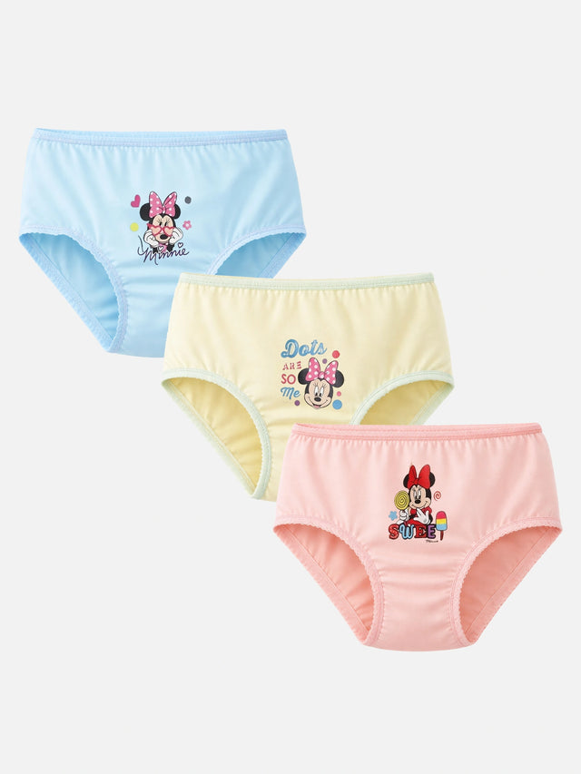 Girls 100% Cotton Panty with Top Elastic for Everyday Innerwear Comfort and Daily Essentials - Pack of 3