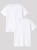 Boys Solid Round Neck Half Sleeves T-Shirt for Casual Wear, Easy Movement and Regular Wardrobe Use - Pack of 2