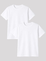 Boys Solid Round Neck Half Sleeves T-Shirt for Casual Wear, Easy Movement and Regular Wardrobe Use - Pack of 2