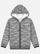 Boys Polyester Blend Hooded Full Sleeves Sweater with Comfortable Winter Wear Styling and Regular Use