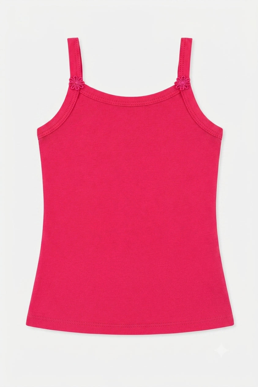 Girls Sleeveless Vest Innerwear with Easy Layering Fit for Everyday Comfort and Wardrobe Essentials - Pack of 6