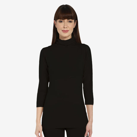 Ayaki Bodycare Thermals Women Miyabi Top High Neck Full Sleeves Solid