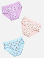 Girls Cotton Spandex Panty Stretch Lycra Band Pack of 3 - Bodycare
