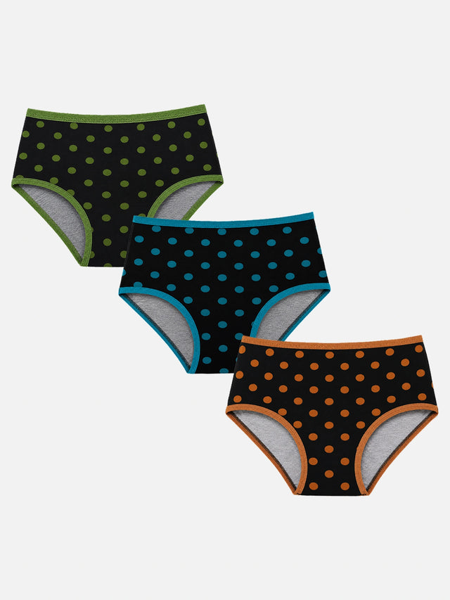 Girls Printed Innerwear Panty 100% Cotton for Everyday Comfort and Kids Wardrobe Essentials - Pack of 6