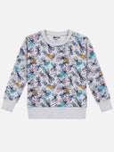 Girls Printed Round Neck Full Sleeve Sweatshirt for Casual Wear, Comfortable Coverage and Winter Wardrobe Use - Pack of 1
