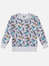 Girls Printed Round Neck Full Sleeve Sweatshirt for Casual Wear, Comfortable Coverage and Winter Wardrobe Use - Pack of 1