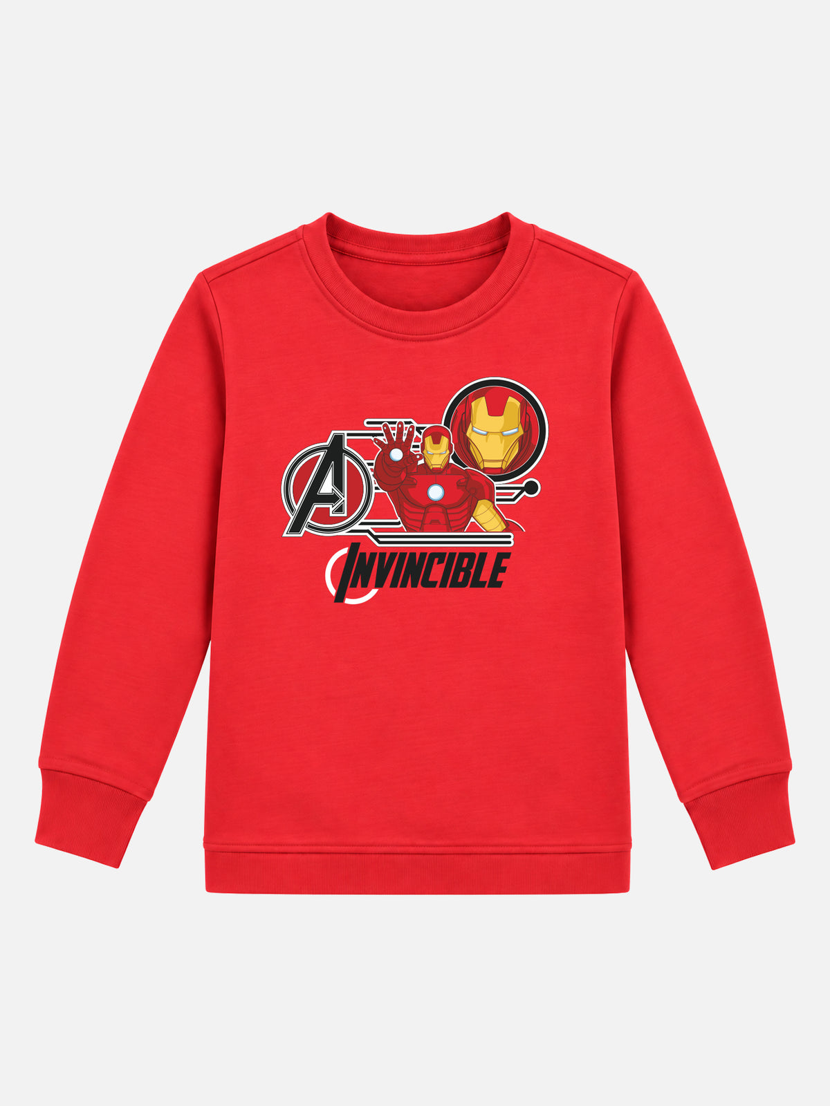 Boys Avengers Round Neck Full Sleeves Sweatshirt for Casual Wear, Lounge Comfort and Everyday Wardrobe Use