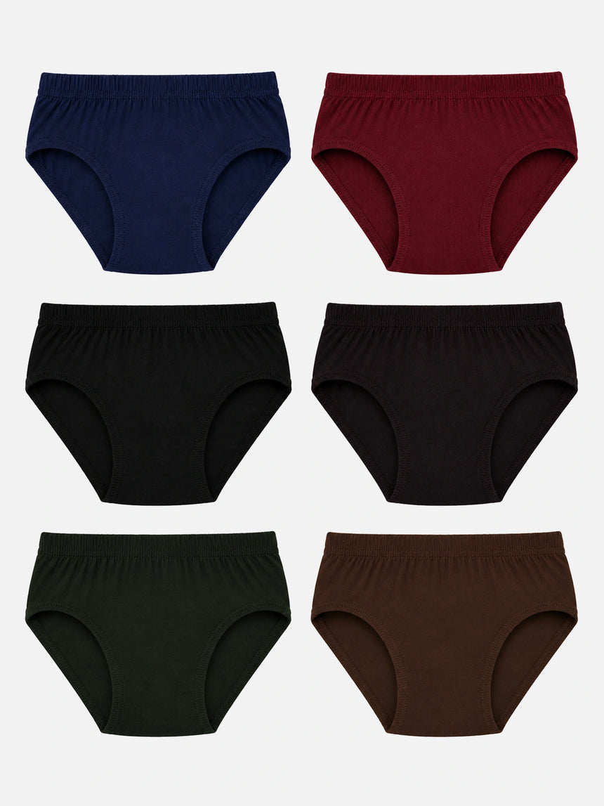 Boys 100% Cotton Brief Pack of 6