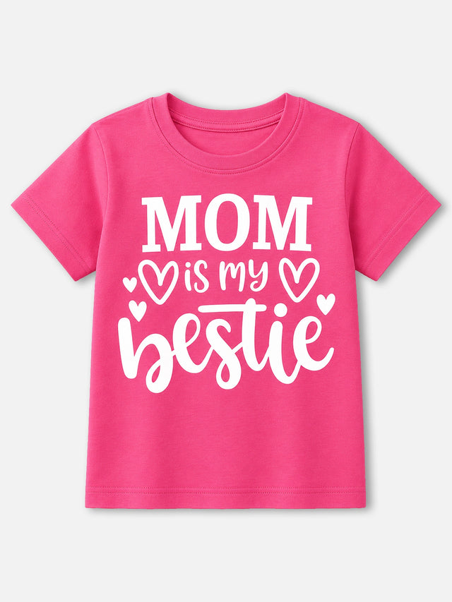 Girls 100% Cotton Printed Round Neck Half Sleeve T-Shirt for Everyday Casual Wear and Regular Comfort