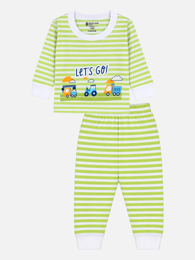 Unisex Baby Round Neck Full Sleeves Thermal Set with Top and Bottom for Winter Comfort and Easy Dressing - Pack of 1