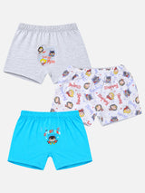 Baby Justice League 100% Cotton Innerwear Trunks with Inner Elastic Support for Everyday Comfort - Pack of 3