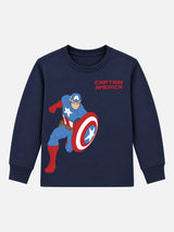 Boys Avengers Round Neck Full Sleeves Sweatshirt for Casual Wear, Lounge Comfort and Everyday Wardrobe Use