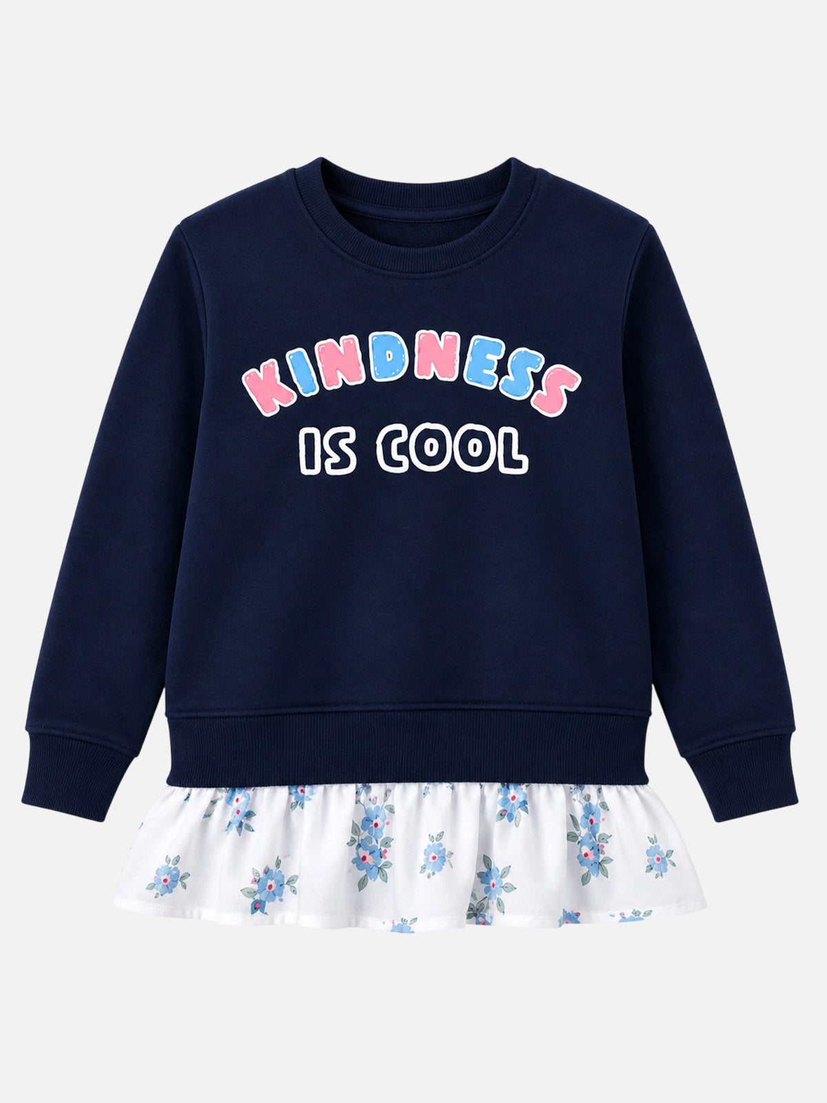 Girls French Terry Sweatshirt for Casual Wear, Layered Comfort, Everyday Styling and Regular Wardrobe Use