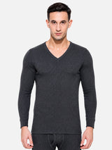 Men Thermal Top with V Neck Full Sleeves, Warm Innerwear Comfort and Clean Winter Essential Styling - Pack of 1