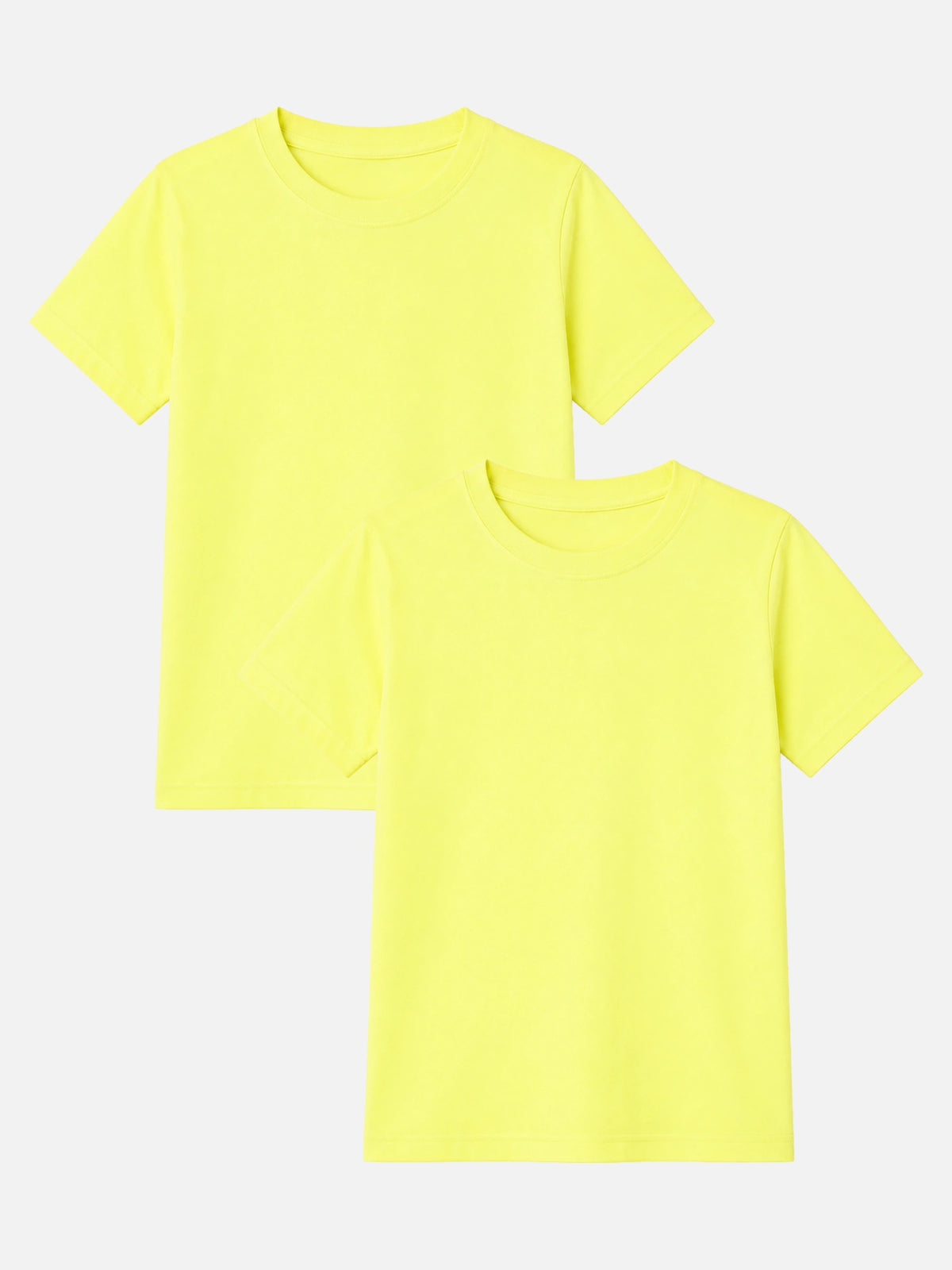 Boys Solid Round Neck Half Sleeves T-Shirt for Casual Wear, Easy Movement and Regular Wardrobe Use - Pack of 2