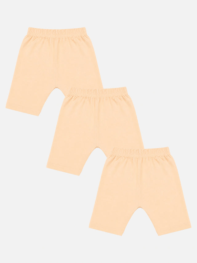Girls 100% Cotton Shorts with Comfortable Fit for Everyday Essentials, Lounge Wear and Regular Use - Pack of 3