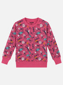 Girls Printed Round Neck Full Sleeve Sweatshirt for Casual Wear, Comfortable Coverage and Winter Wardrobe Use - Pack of 1