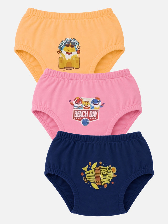 Unisex Baby 100% Cotton Innerwear Brief with Regular Fit for Everyday Comfort and Practical Use - Pack of 3