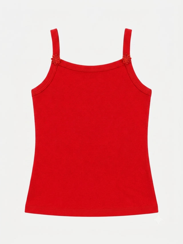 Girls Sleeveless Vest Innerwear with Easy Layering Fit for Everyday Comfort and Wardrobe Essentials - Pack of 6